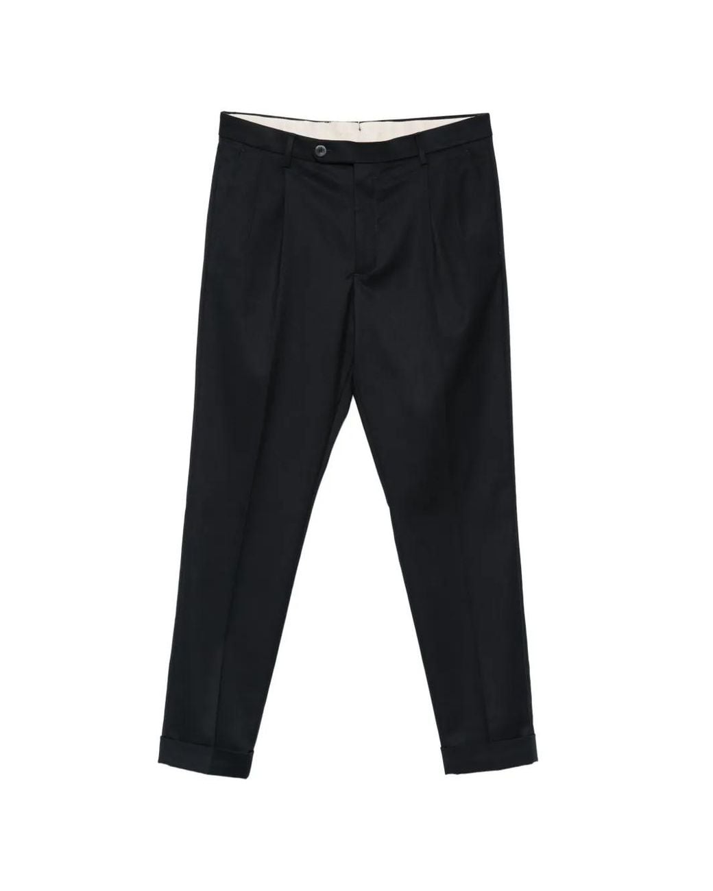 GTA Black Pantalon Plissé Luca À Ourlet Retroussé for men