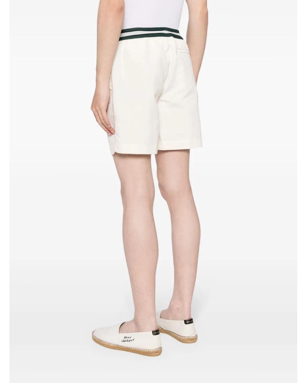 CHE White Elasticated-Waist Swim Shorts for men