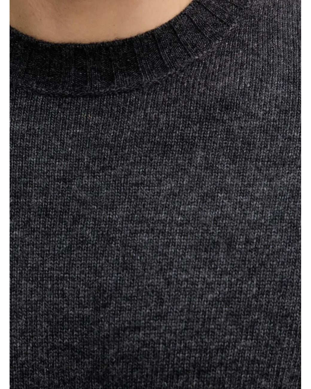 Sisley Black Crew-Neck Sweater for men