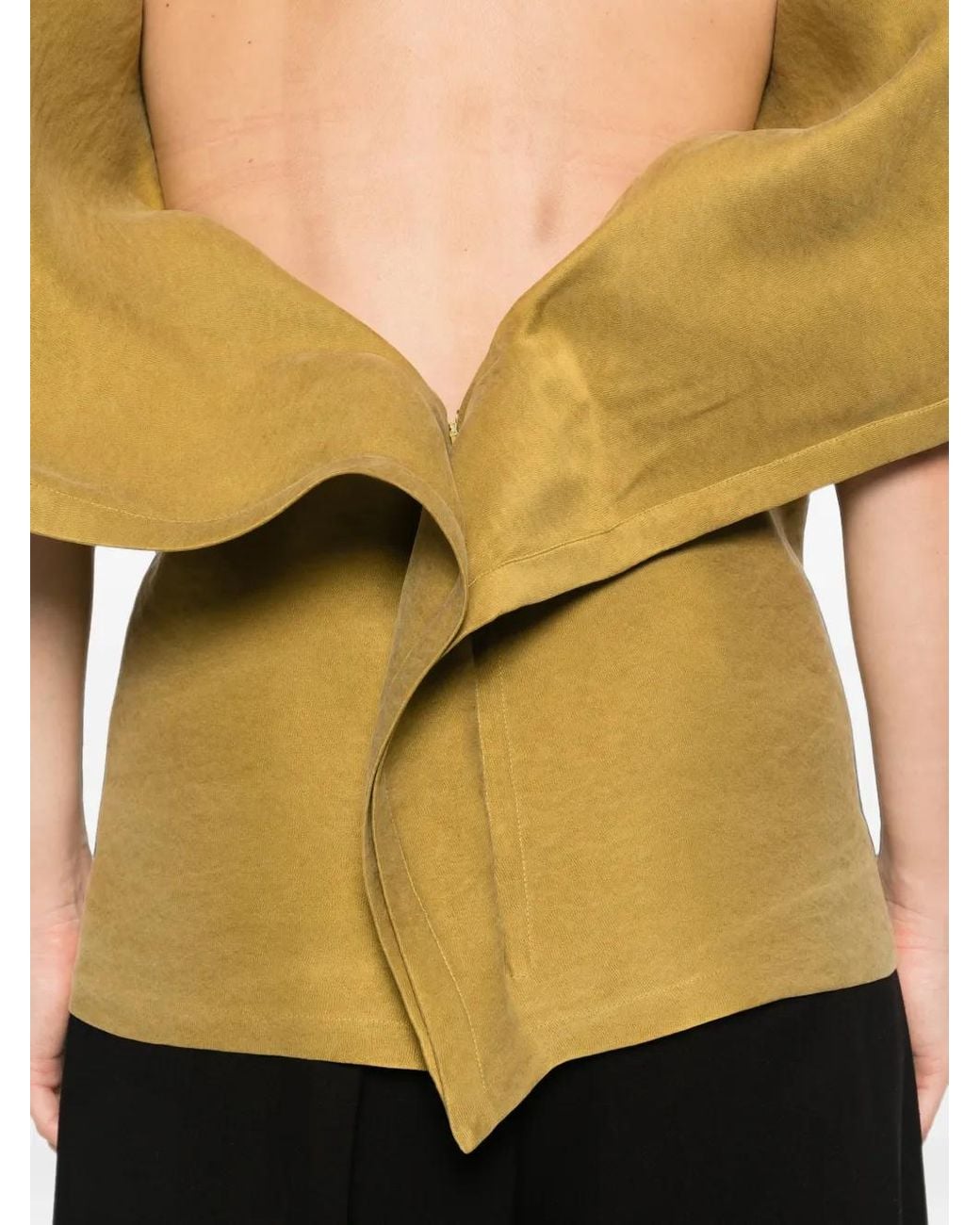 Magda Butrym Yellow Blouse À Dos Ouvert
