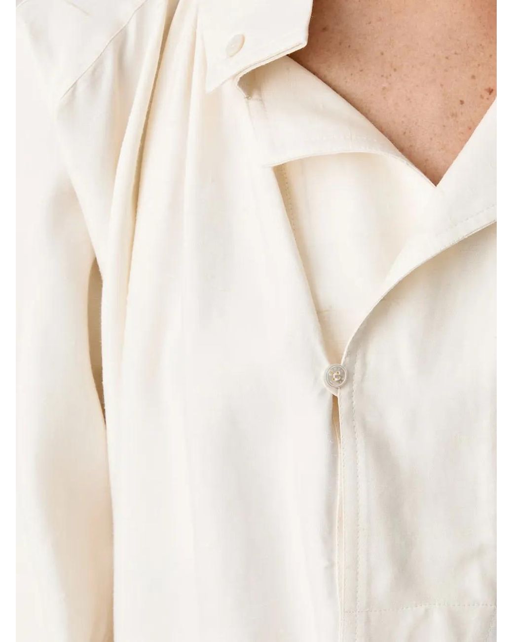 KENZO White Belted Layered-Detail Mini Dress