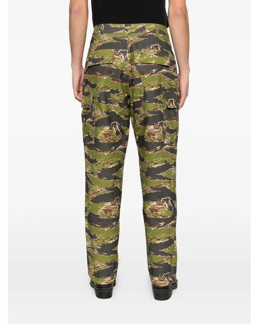 ICECREAM Green Cargo-Pocket Trousers for men