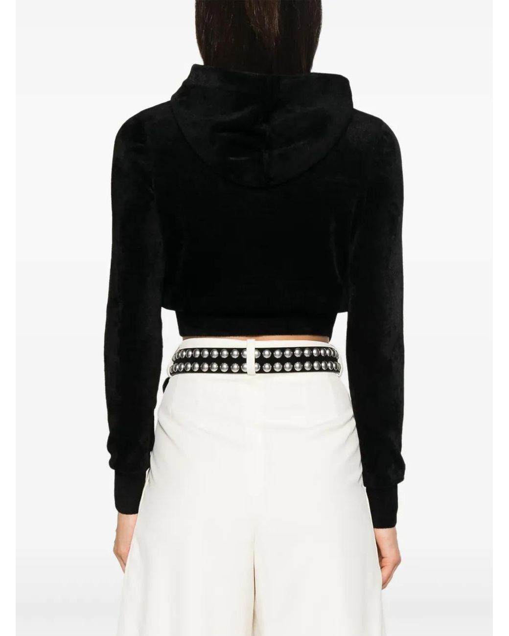 Alexander Wang Black Cropped Hoodie