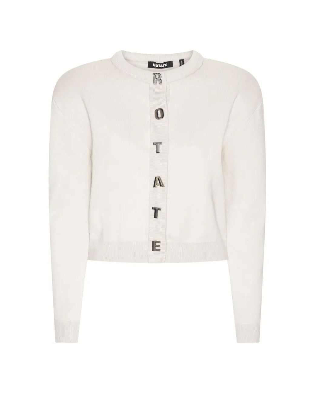 ROTATE BIRGER CHRISTENSEN White Cardigan With Logo
