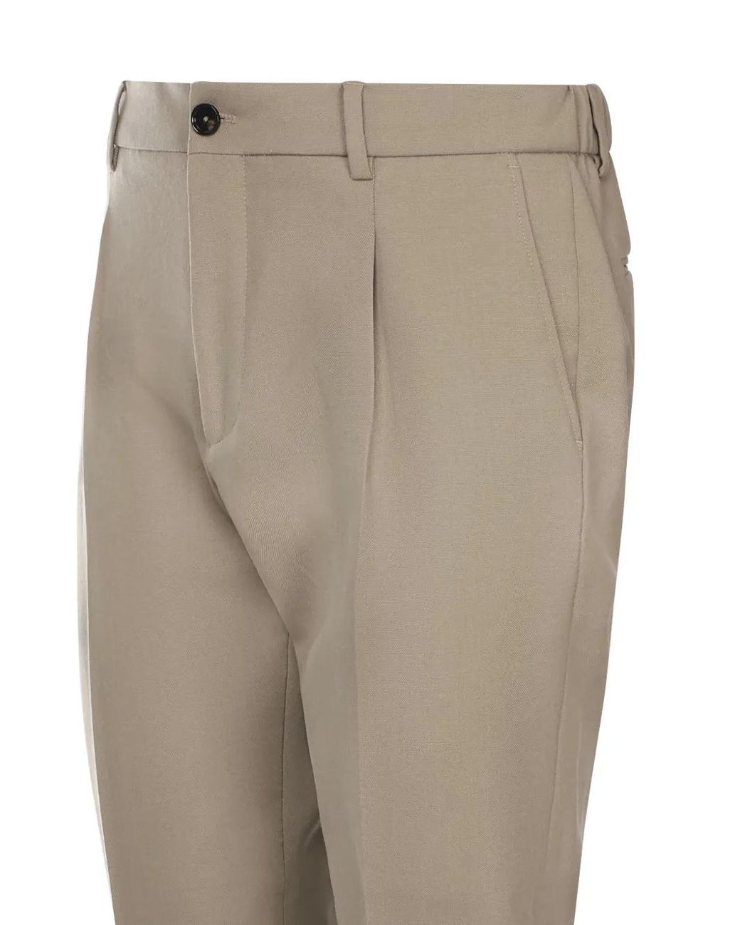 BE ABLE Gray Pleated-Design Trousers for men