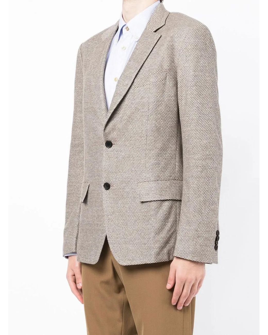 Ferragamo Gray Single-Breasted Blazer Jacket for men