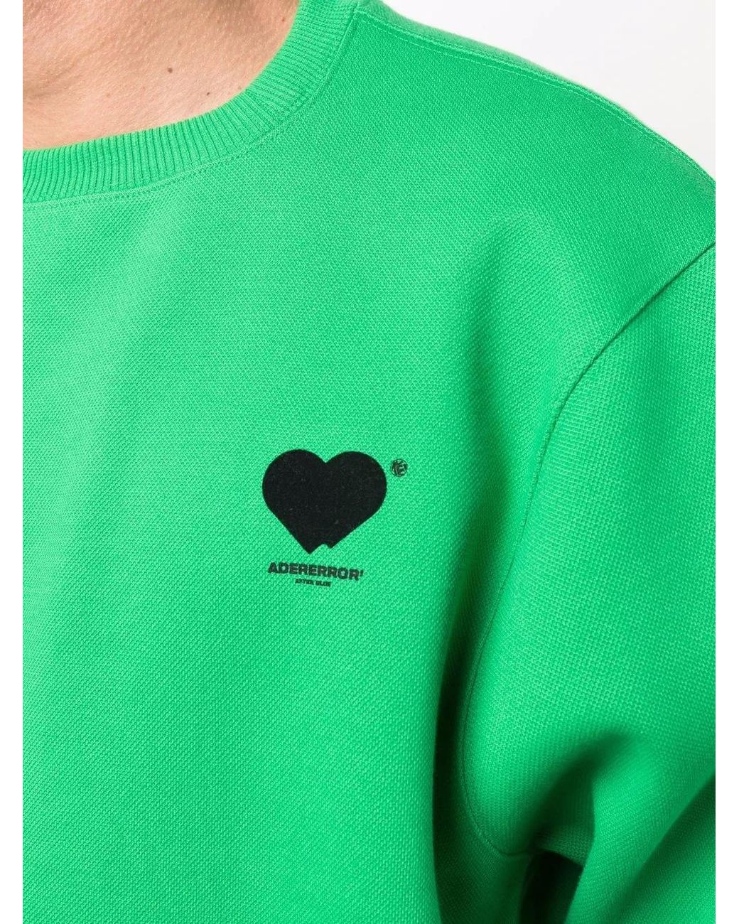 Adererror Green Logo-Print Sweatshirt for men