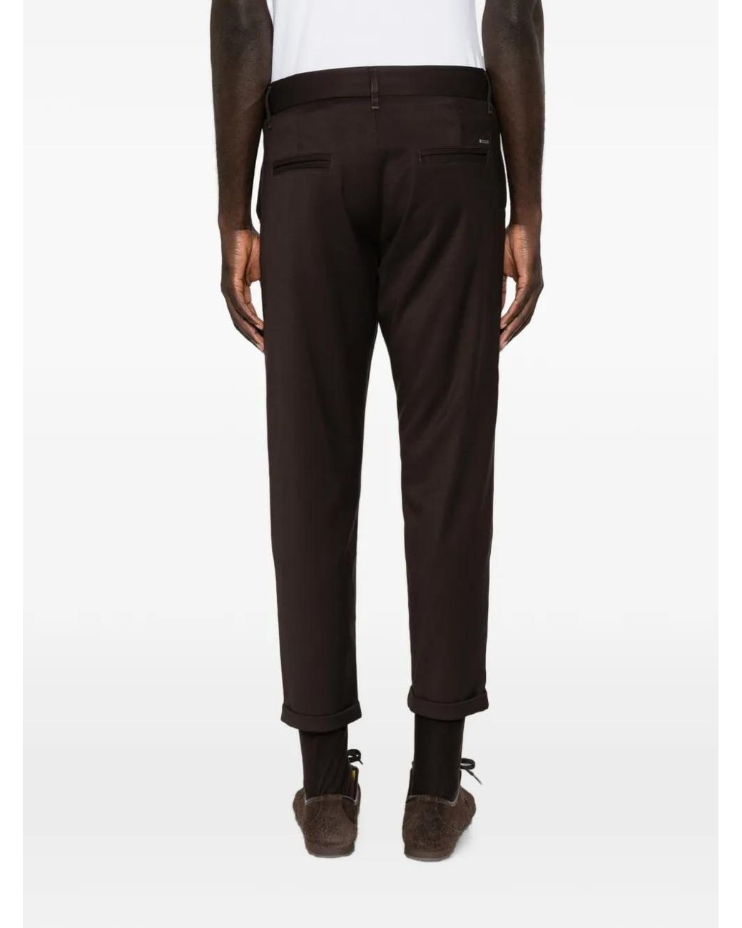 Imperial Gray Button-Fastening Trousers for men