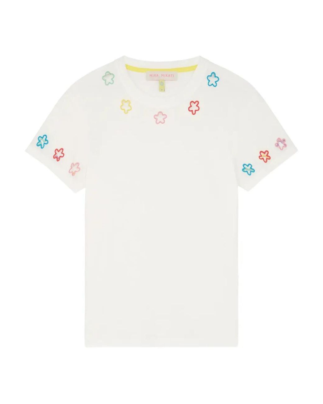 MIRA MIKATI White Embroidered T-Shirt