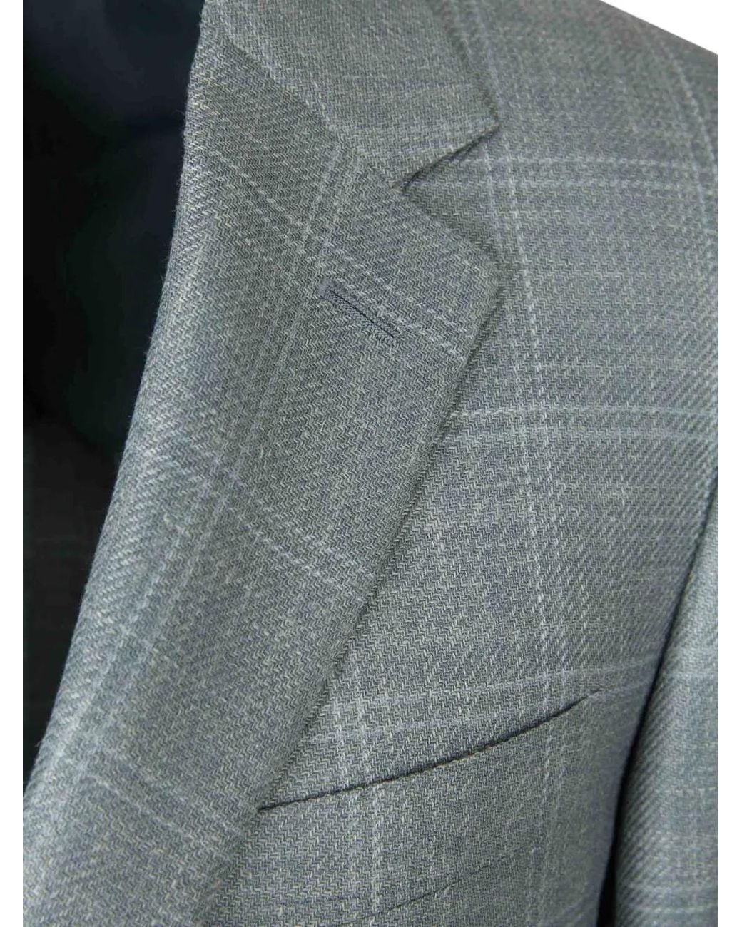 Blazer A Cuadros Canali de hombre de color Gray