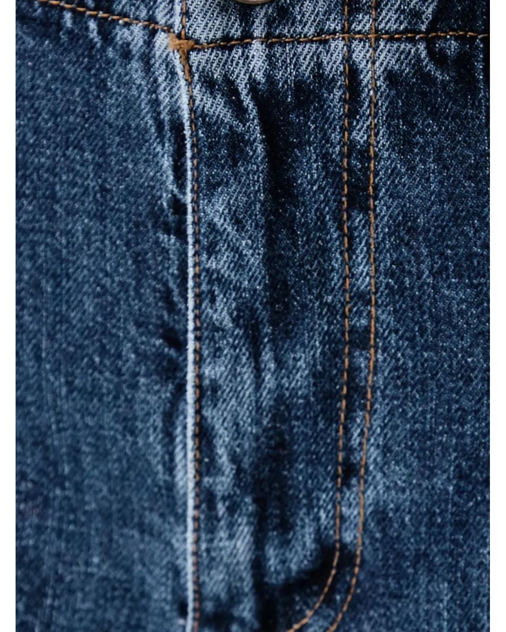 Mos Mosh Blue Mmrosy Galleon Panelled Wide-Leg Jeans