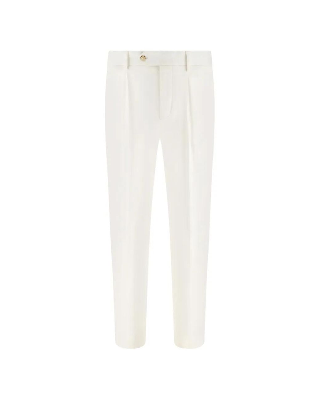 Boggi White Antonio Dart Trousers for men