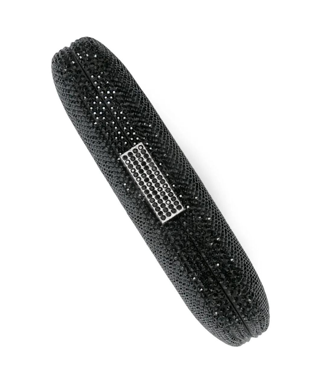 Serpui Black Josephine Rhinestone-Embellished Clutch Bag