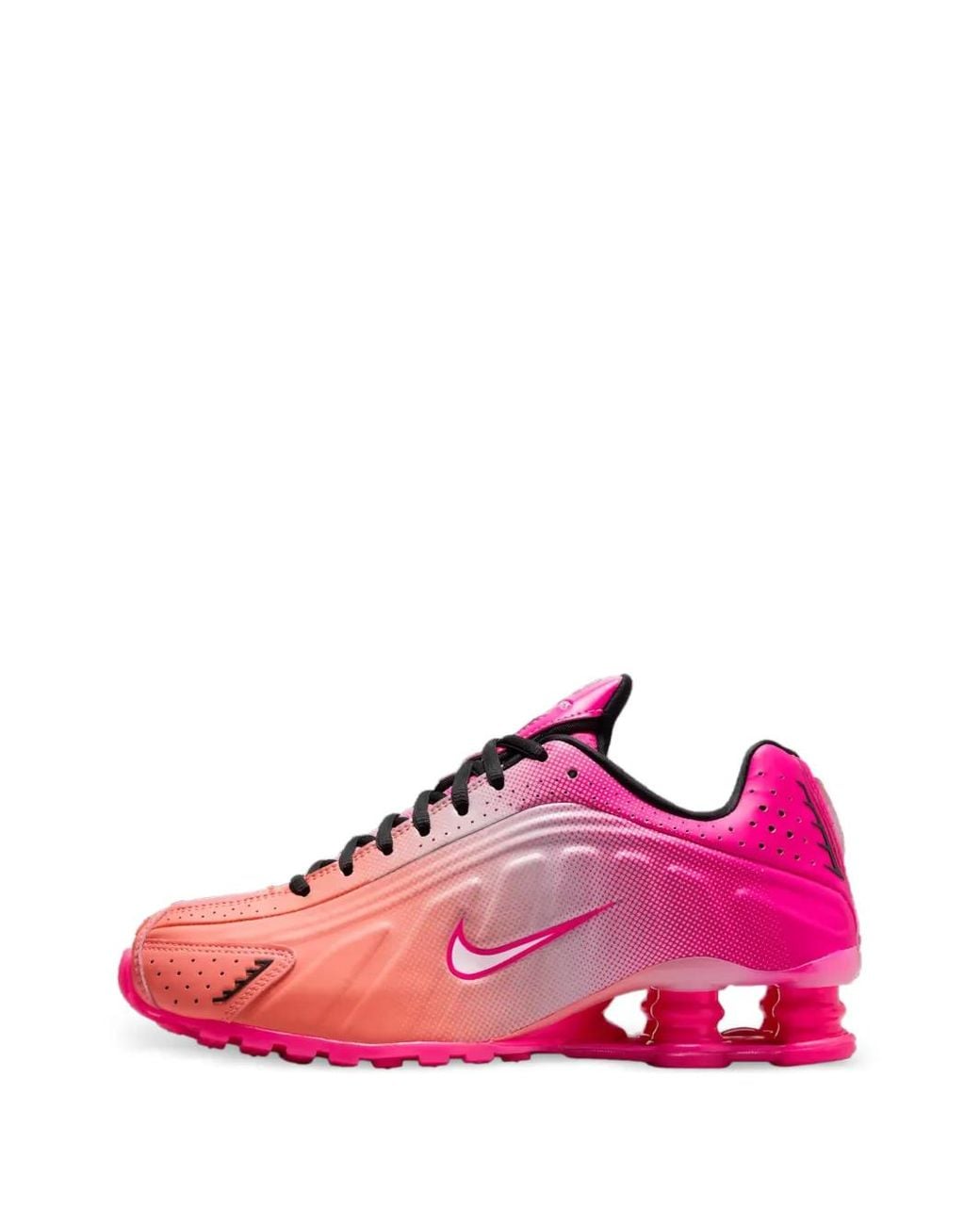 Nike Pink Shox R4 Ab Perforated Sneakers for men