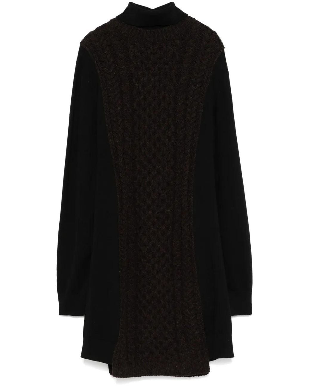Fendi Black Wool Midi Dress