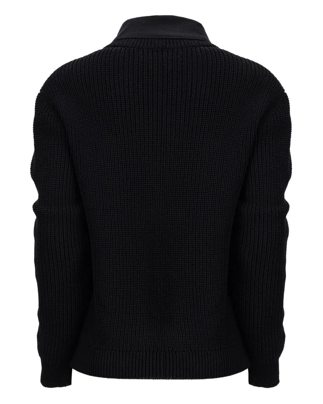 MEDEA Black Collared Sweater