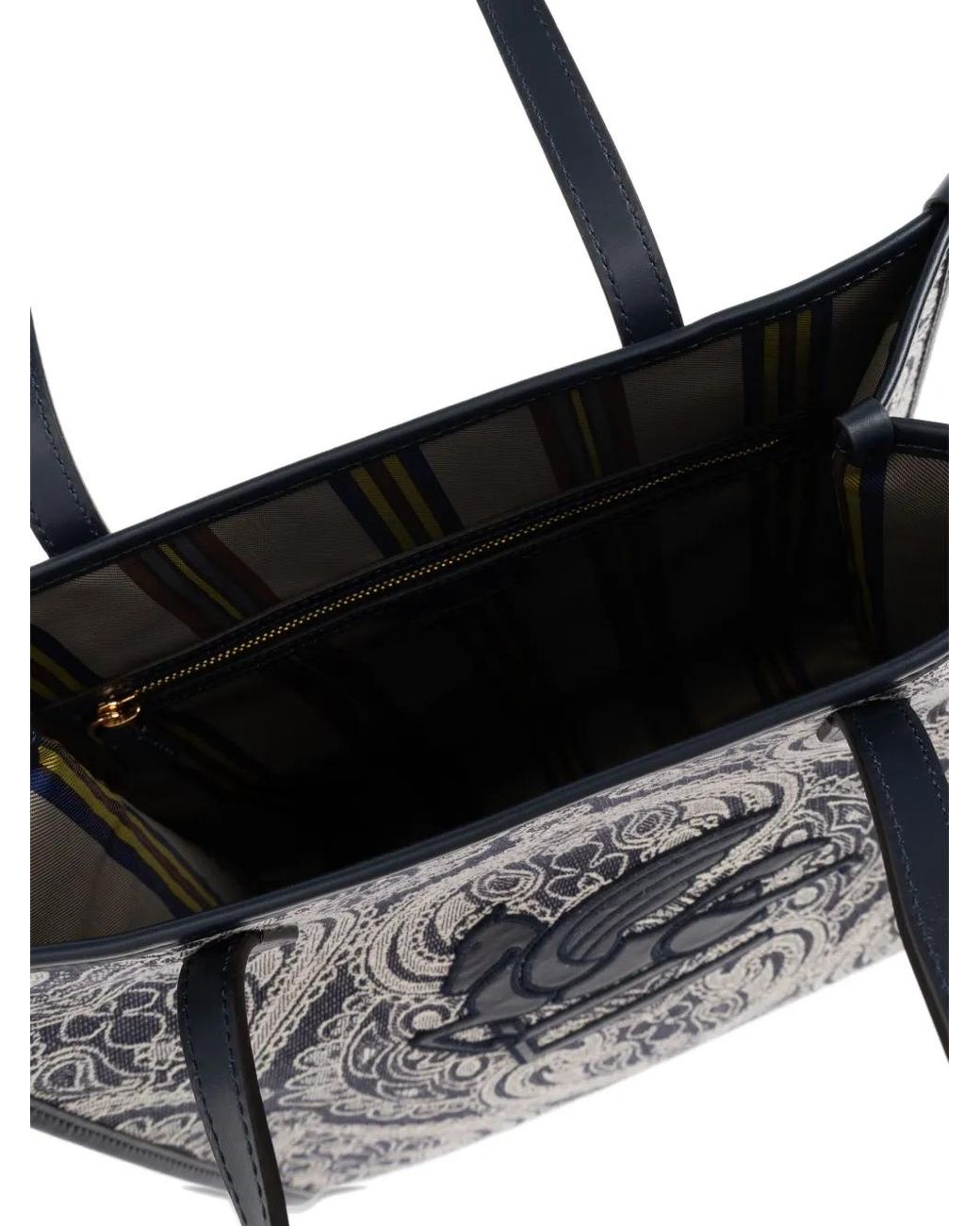Etro White Medium Love Trotter Paisley-Pattern Tote Bag