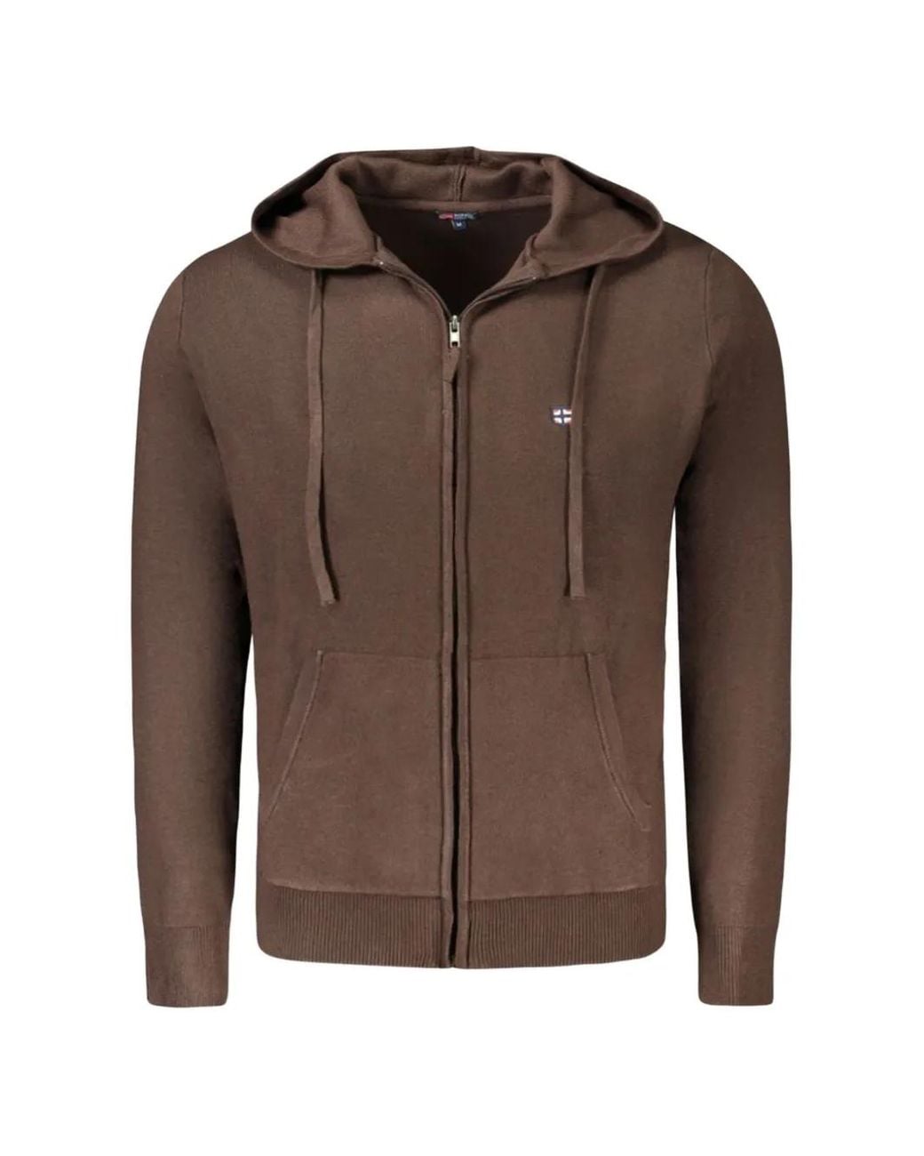 Norway 1963 Brown Zip-Up Hoodie for men