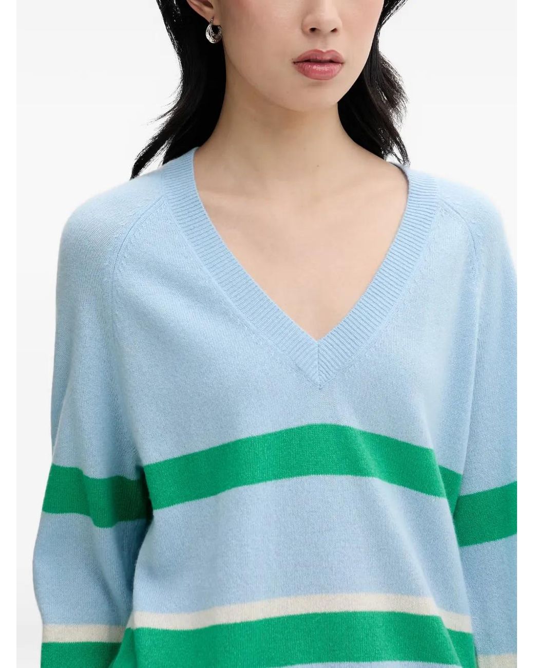 From Future Blue Gestreifter Pullover