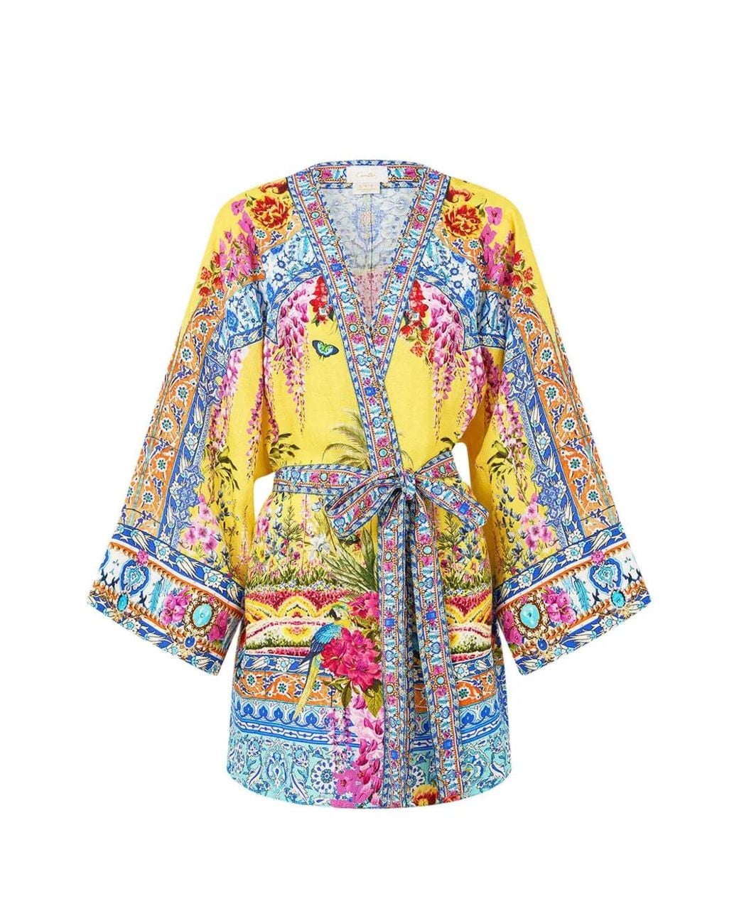 Camilla White Floral-Print Tie Cover-Up