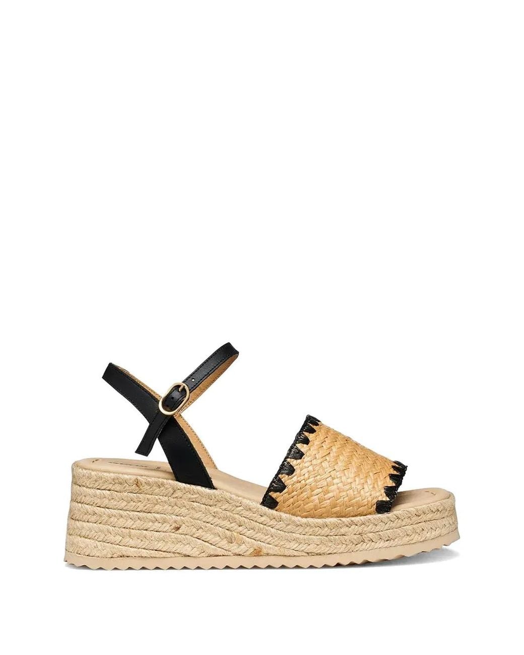 Geox Natural Espadrilles Tressées À Semelle Plateforme