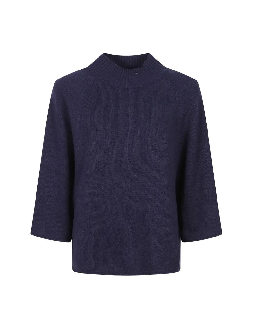 Fay Blue Mock-Neck Raglan-Sleeve Sweater