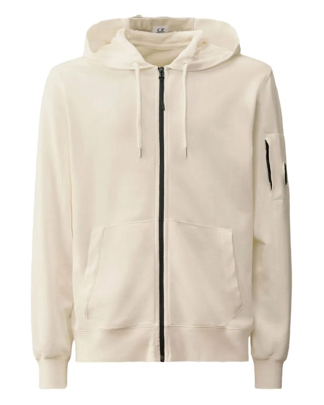 C P Company Natural Zip-Up Hoodie for men