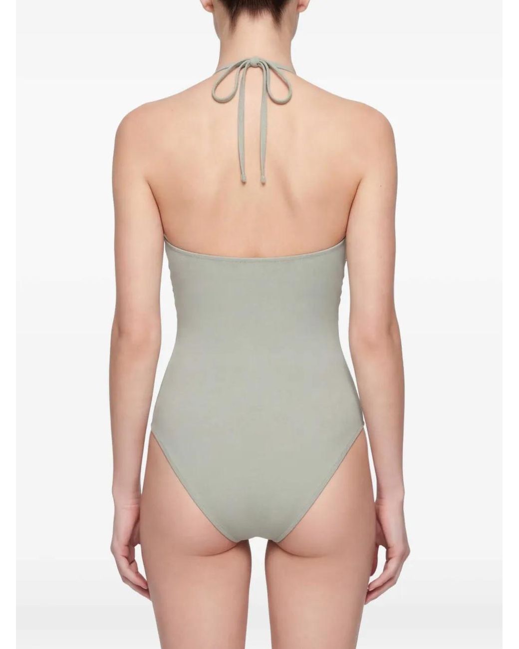 Rick Owens White Back Self-Tie Chest Cut-Out Top