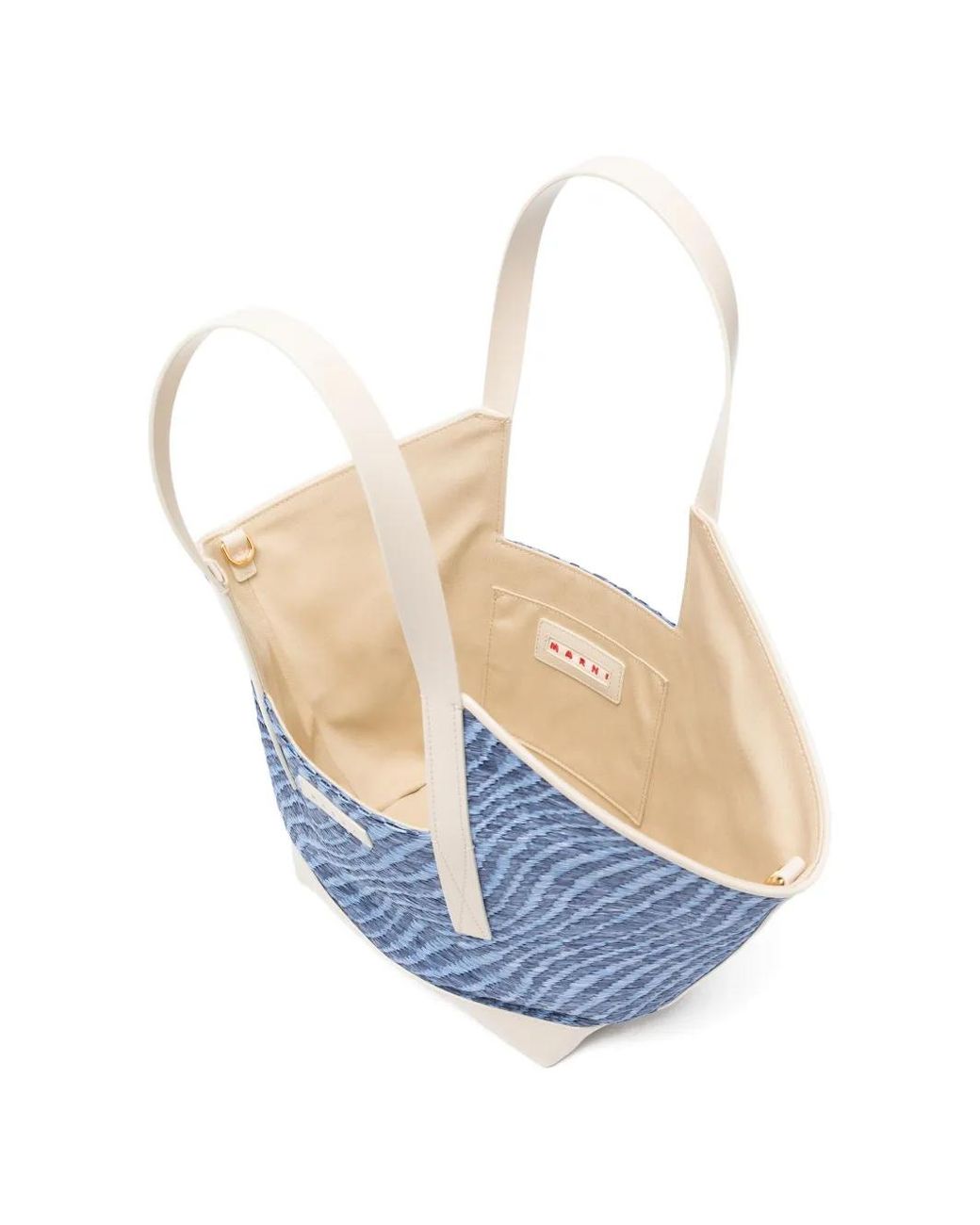 Marni Blue Woven Shoulder Bag
