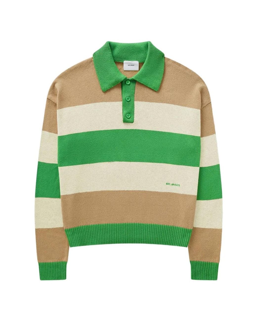 Axel Arigato Green Marine Striped Polo Shirt for men