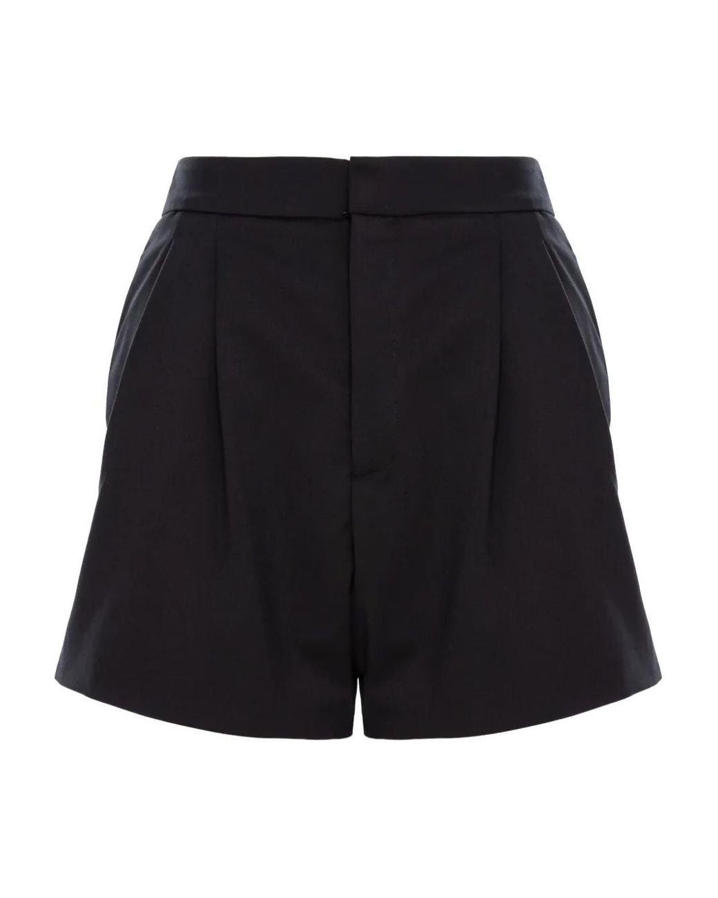 CuAnna Black Isabel Pleated Shorts
