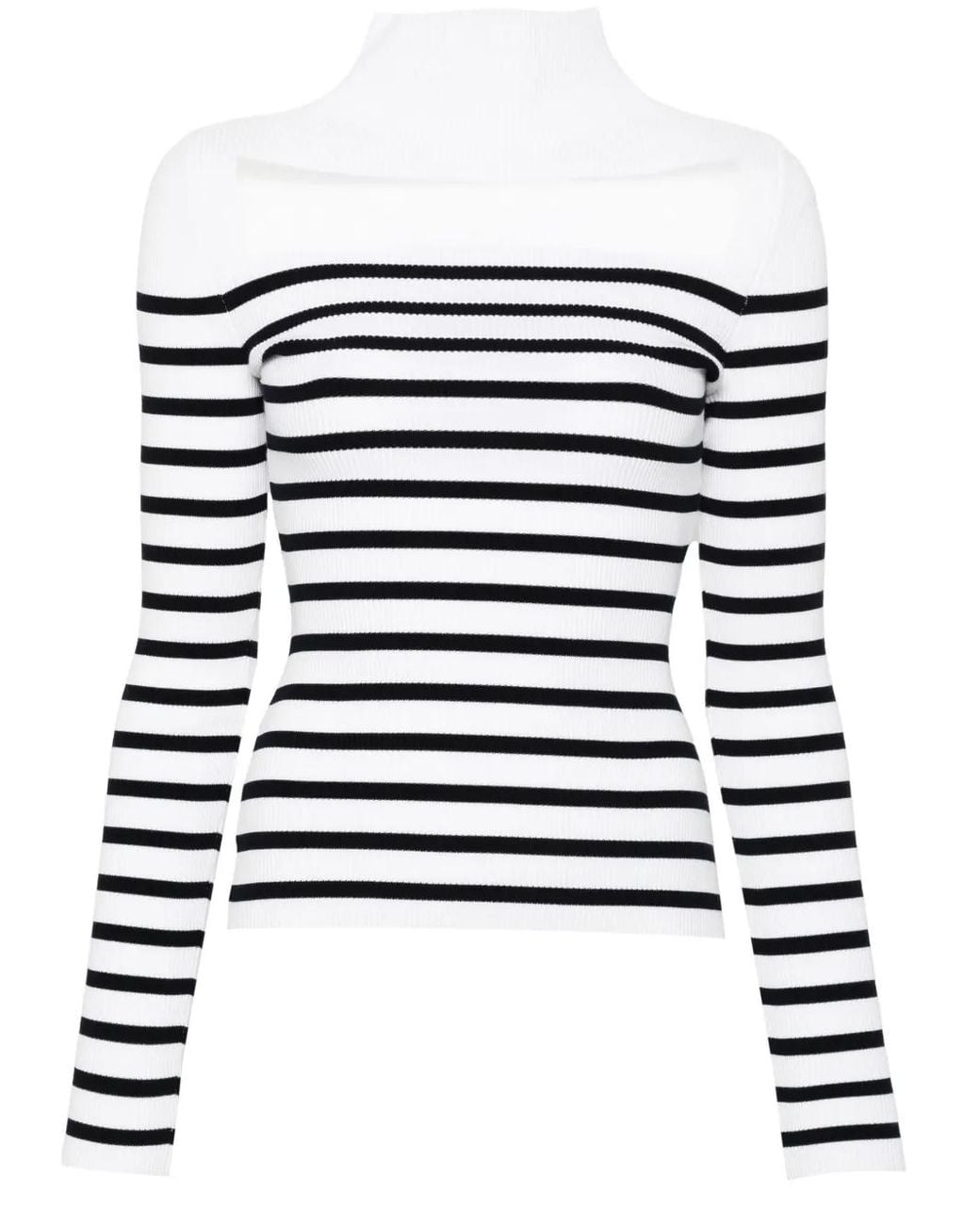 Jean Paul Gaultier White Marinière Striped Jumper