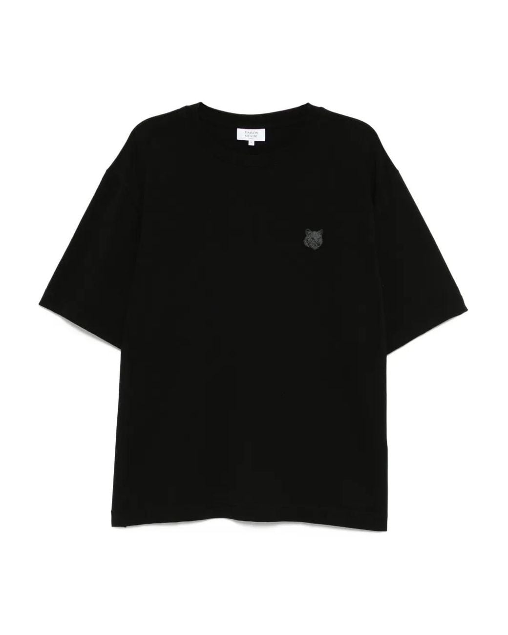Maison Kitsuné Black Fox Head Oversize Tee Shirt for men