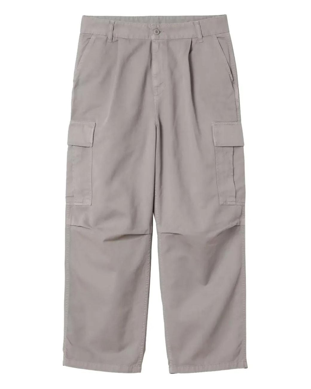 Carhartt Gray Cargo Cotton Trousers for men