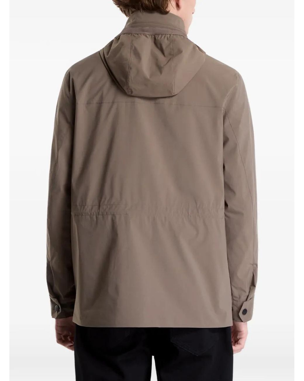 Gant Brown Multi-Pocket Hooded Jacket for men