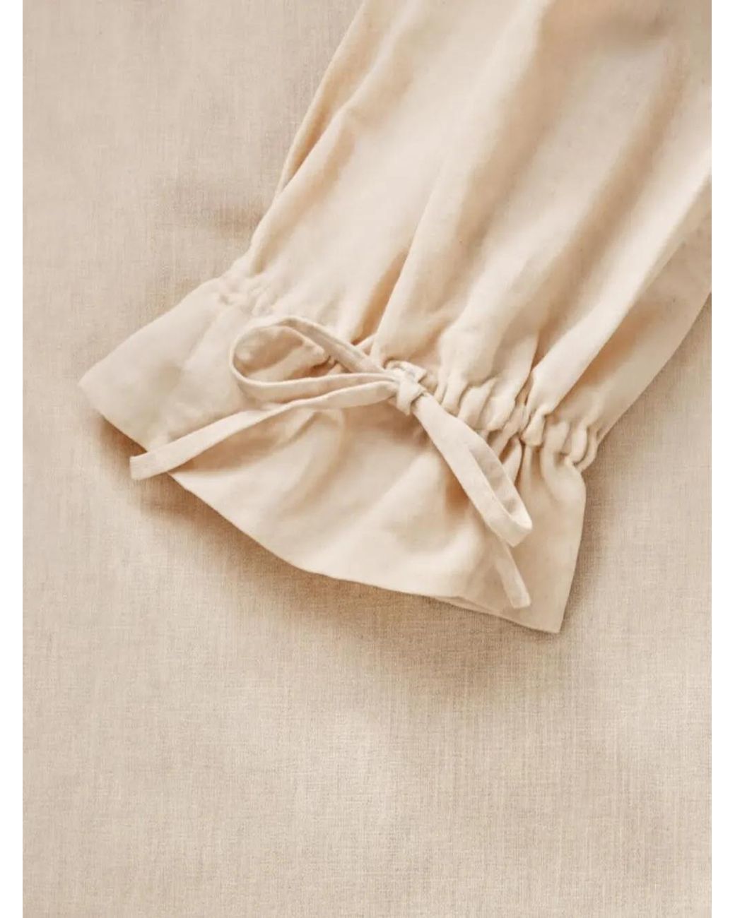 Skall Studio Natural Benedette Ruffled Tie-Fastening Maxi Dress