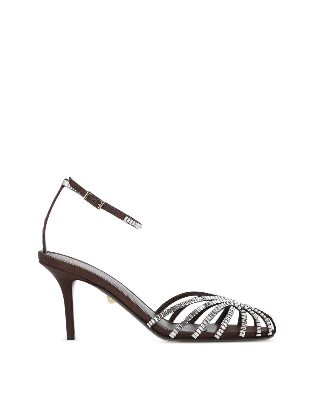 ALEVI Metallic Penelope Xtal Crystal-Embellished Sandals