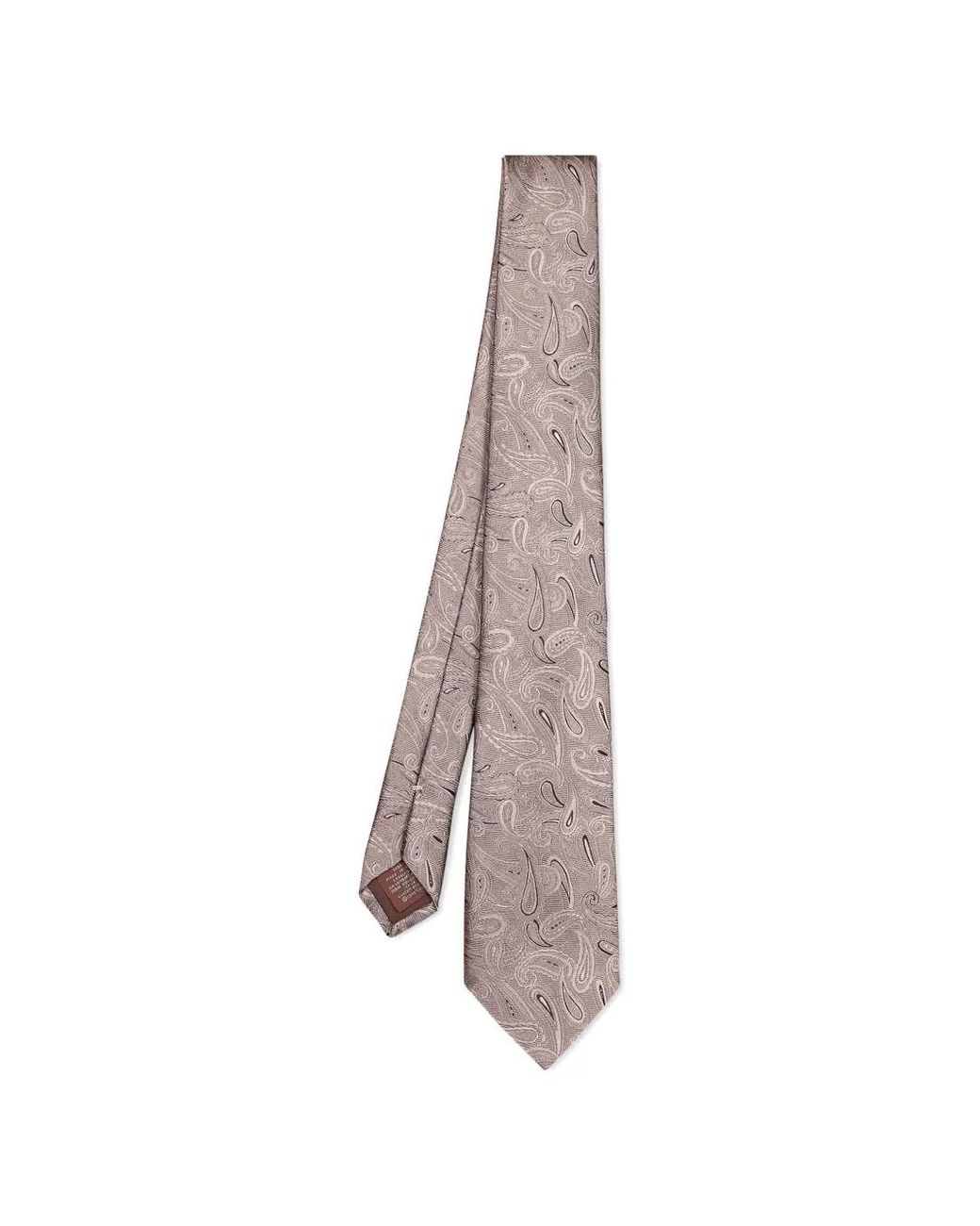 Canali Gray Paisley-Jacquard Tie for men