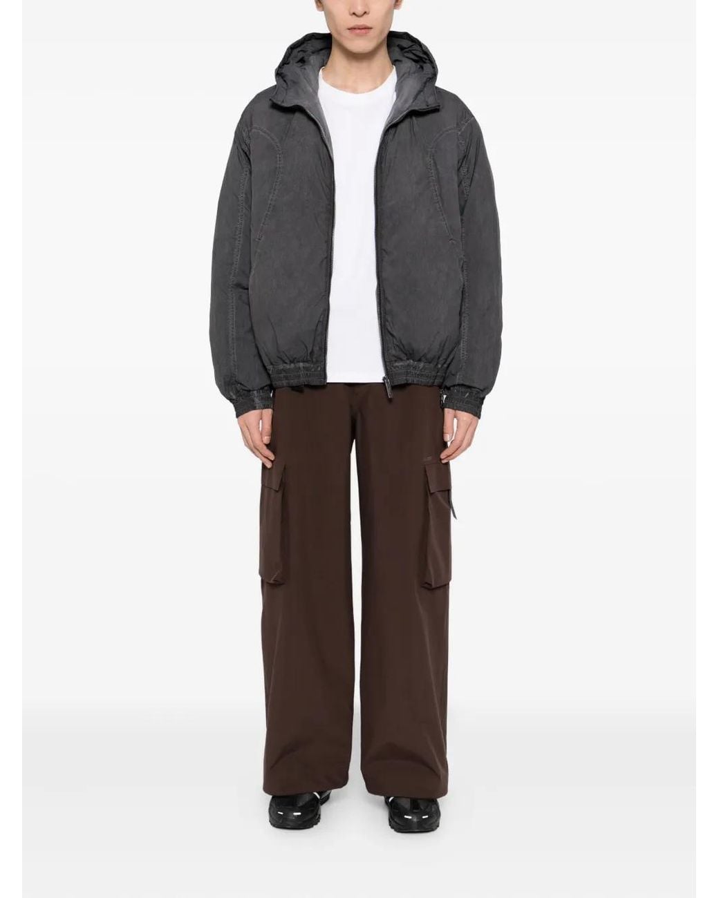 Izzue Gray Zip-Up Jacket for men