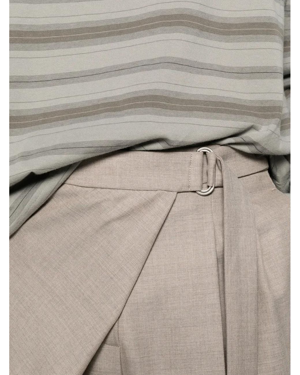Rossi White Ilon Wrap-Front Trousers