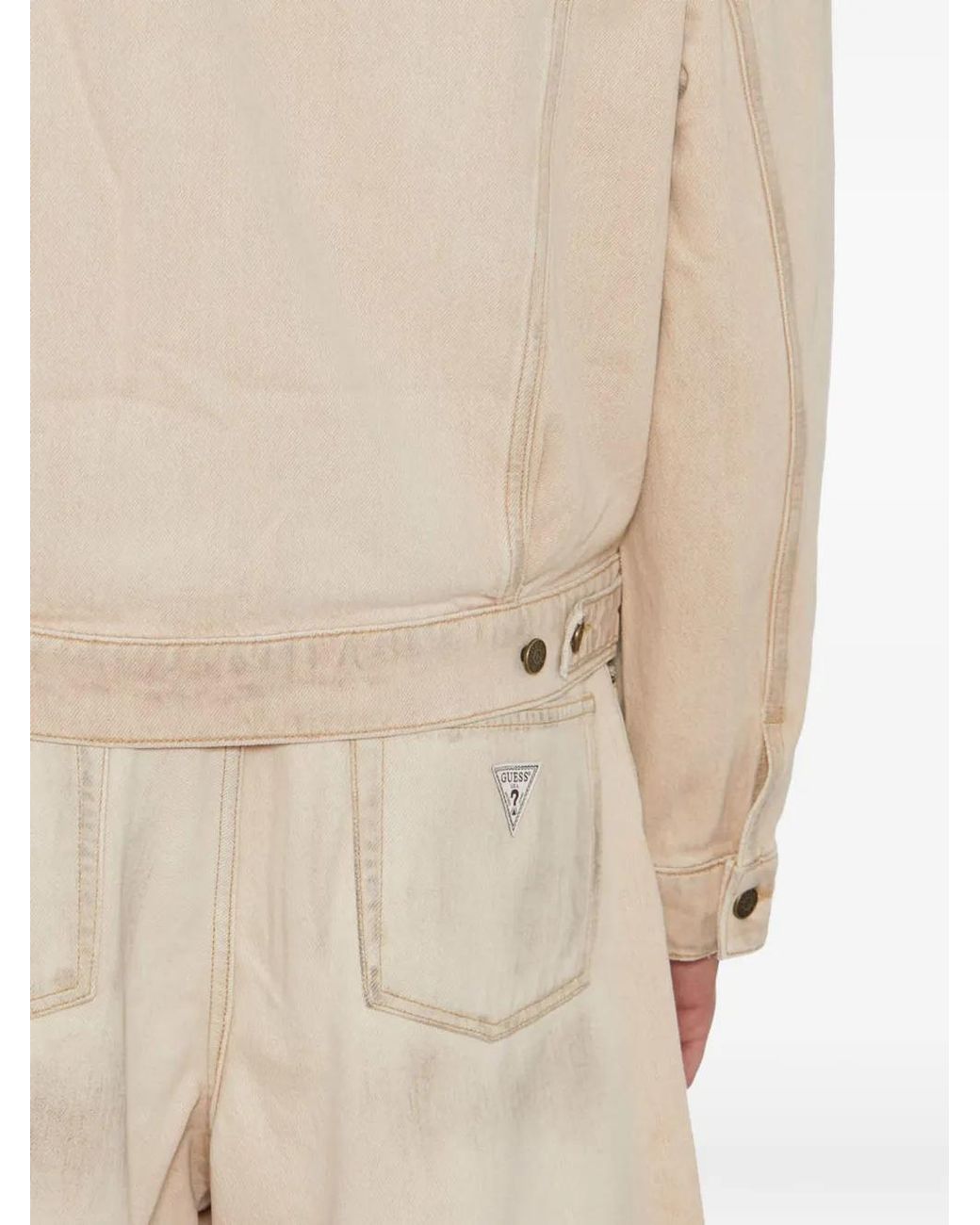 Guess Natural Buttoned Denim Jacket for men
