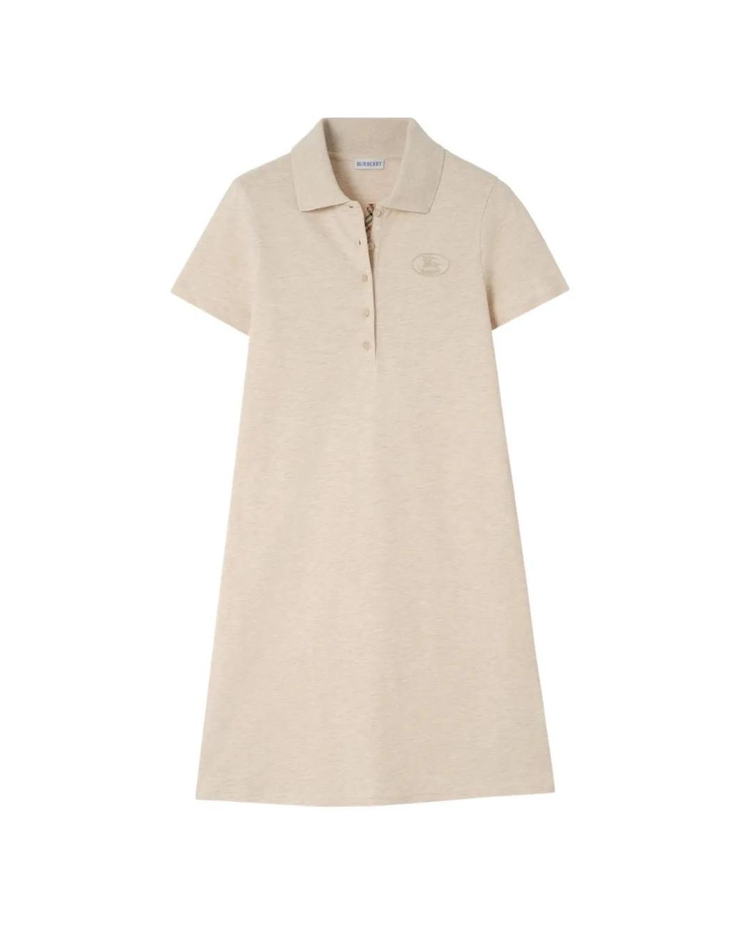 Burberry Natural Cotton Polo Shirt Dress