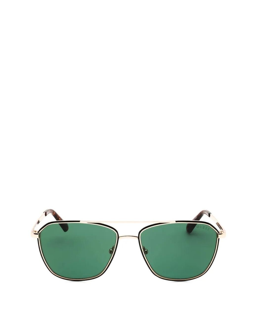 Guess Green Geometric-Frame Sunglasses for men