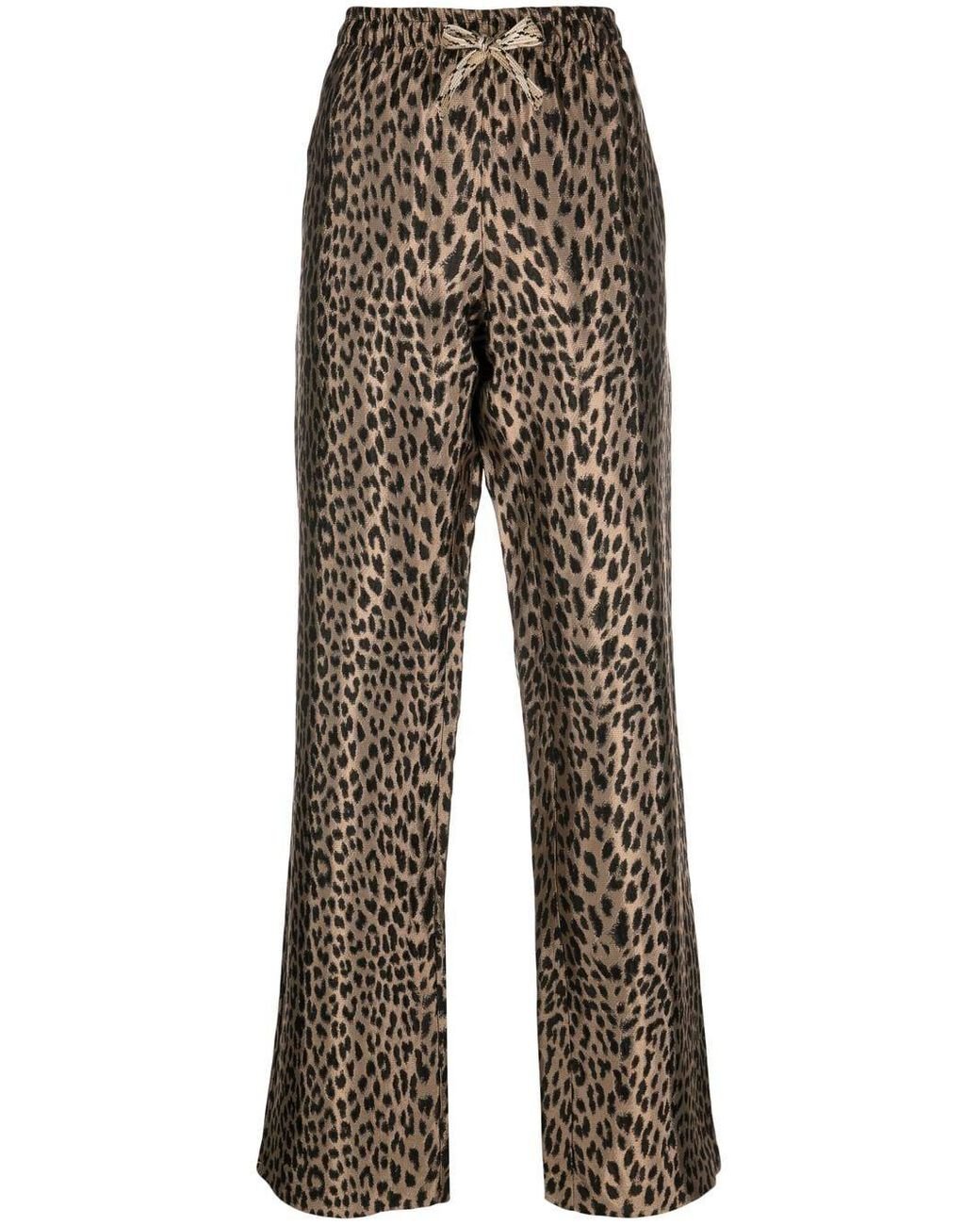 Zadig & Voltaire Leopard-print Trousers in Brown | Lyst