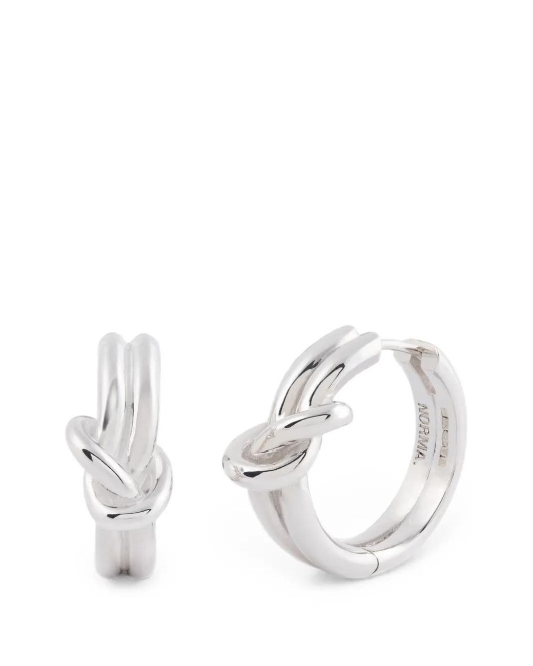 NORMA JEWELLERY White Knot-Detail Earrings