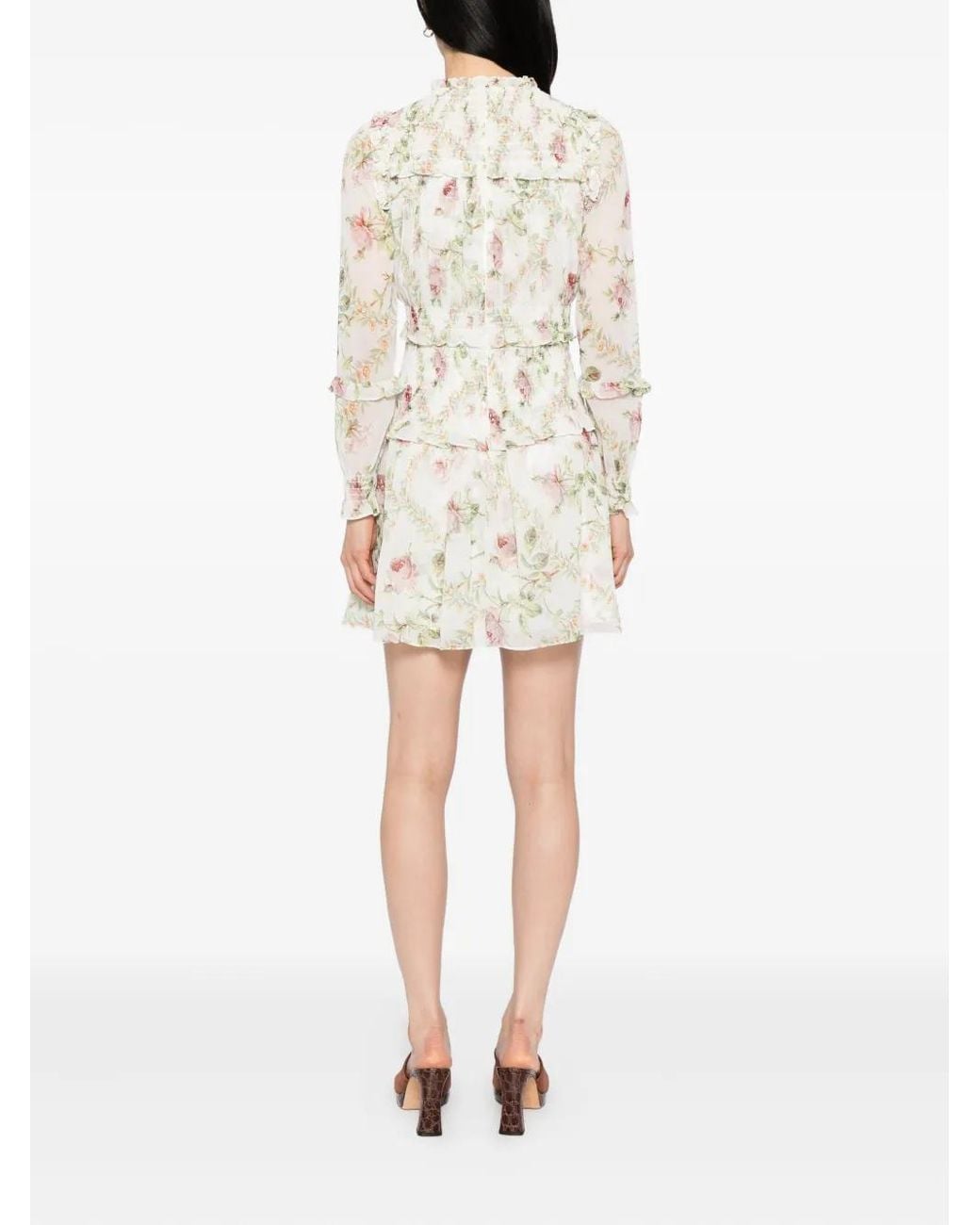 Needle & Thread Natural Colette's Rose Emilia Mini Dress