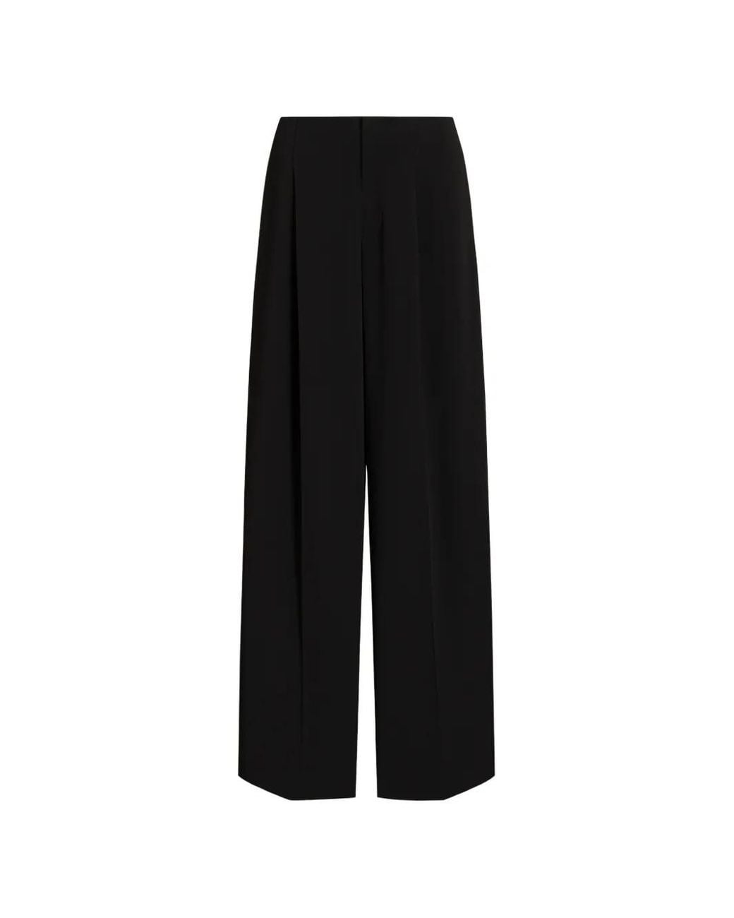 Alberta Ferretti Black Pleated Trousers