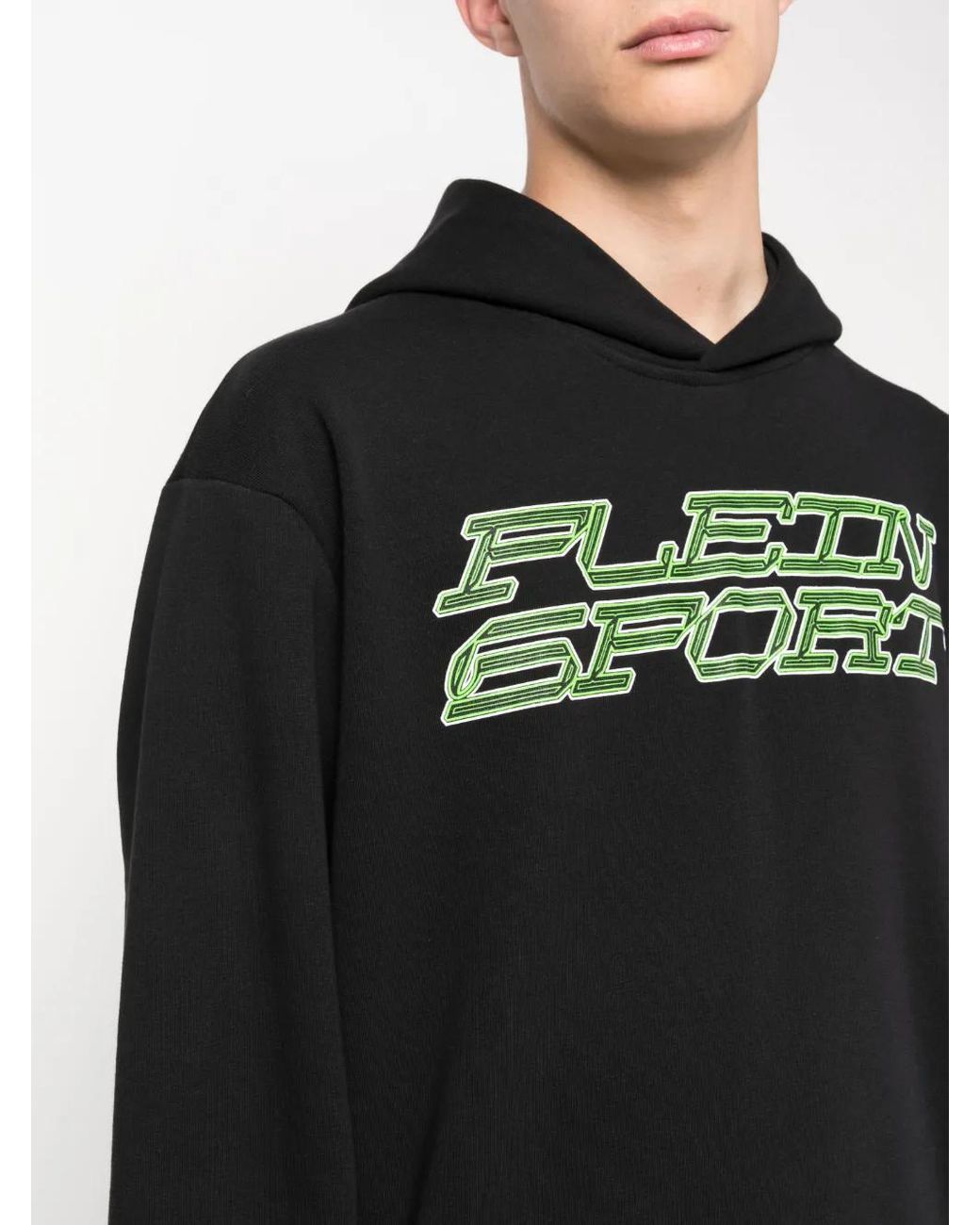 Philipp Plein Black Tiger Logo-Print Hoodie for men