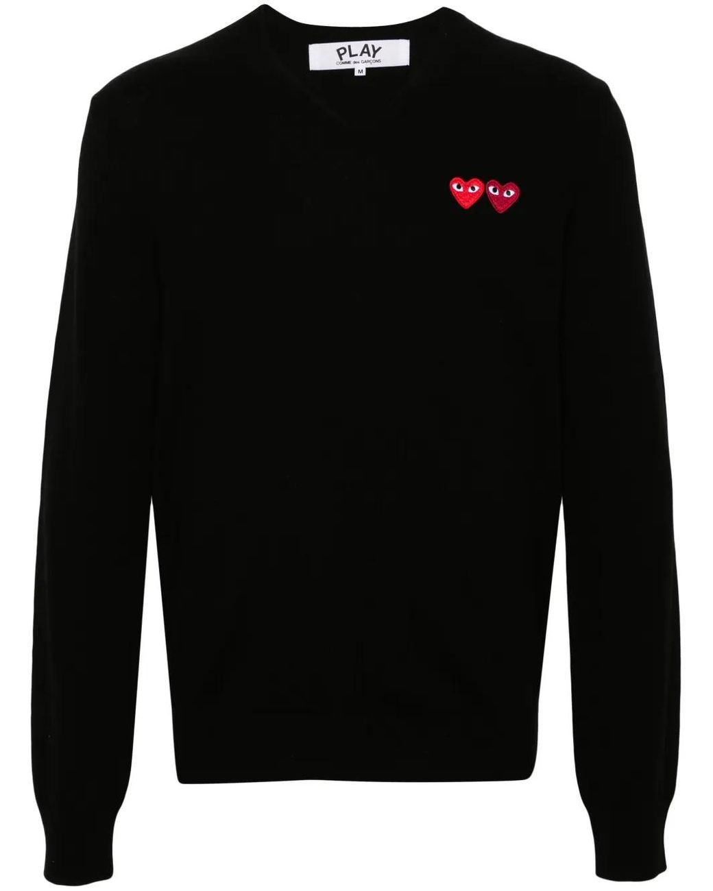 Pull À Patch Cœur COMME DES GARÇONS PLAY en coloris Black