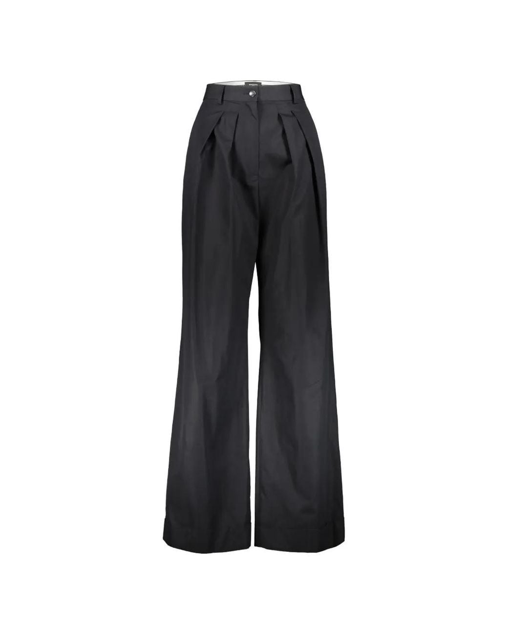 Rochas Black Pantalon Ample À Design Plissé